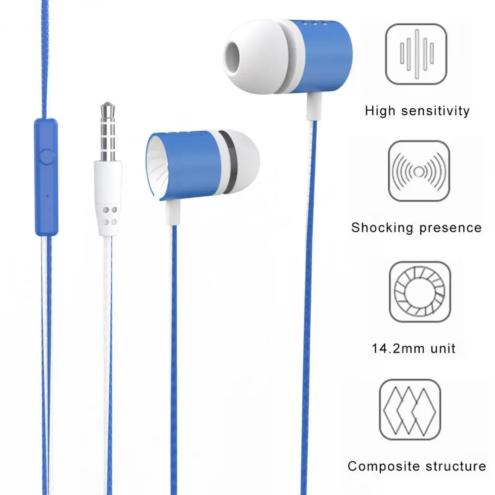 Wired Headset Creative High Fidelity Wire Control Universal 3.5mm Sports Gaming Earphone Audio Accessories