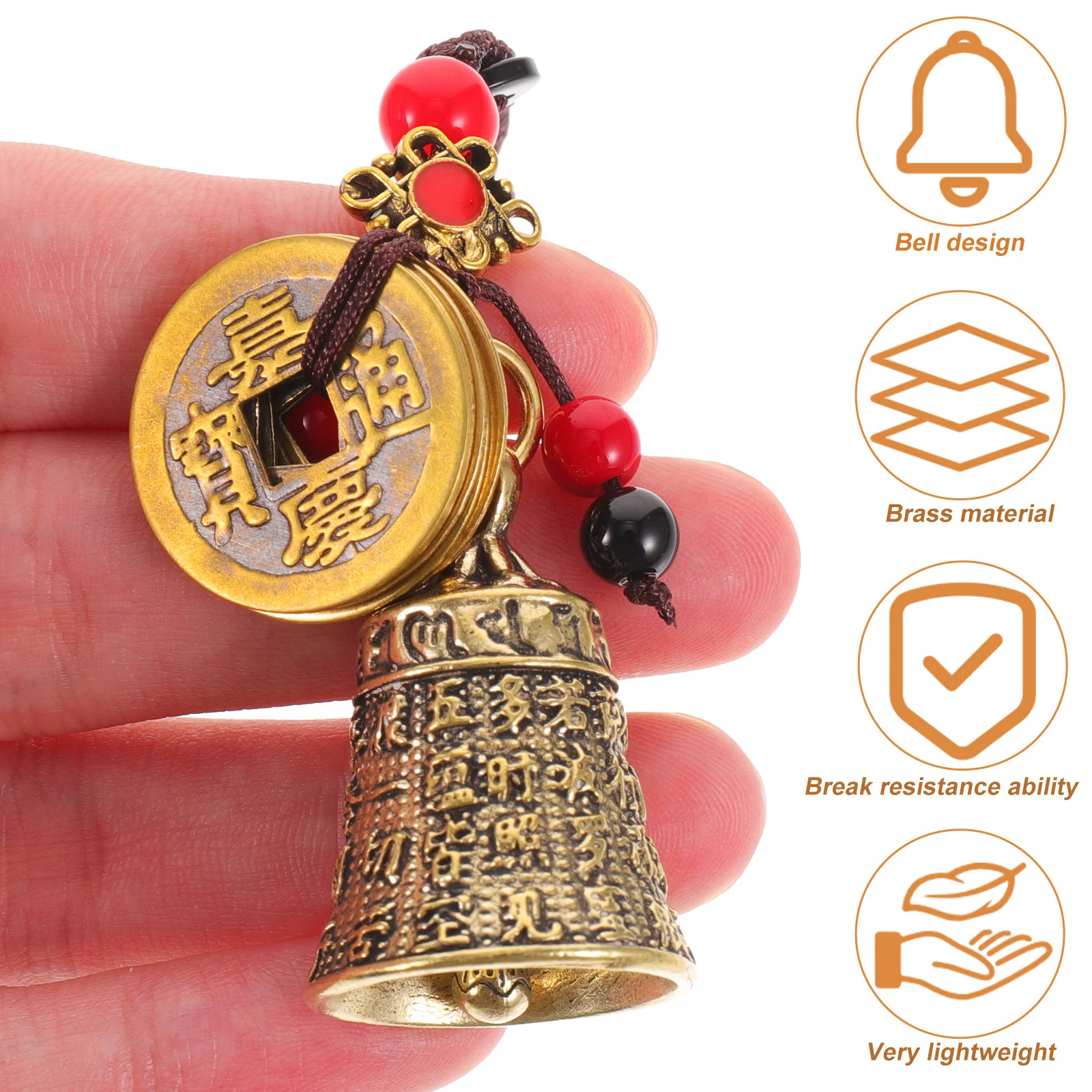 خمر النحاس جرس قلادة القلب الصغيرة DIY المفاتيح سحر شنقا جرس للحرف الديكور مستلزمات صناعة المجوهرات #4