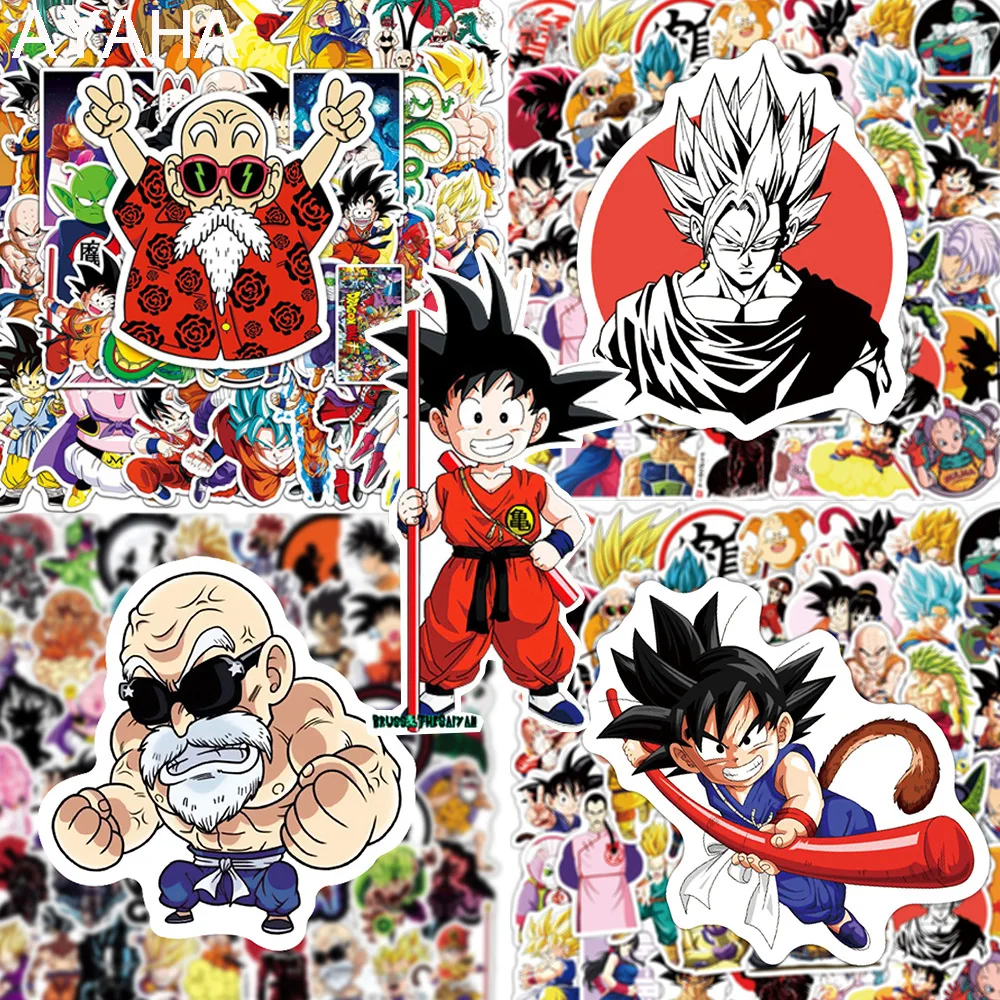 50/100pcs Anime Dragon Ball Stickers for Kids DIY Graffiti Skateboard Laptop Water Bottle Motorcycle Cartoon Toy Decals Sticker