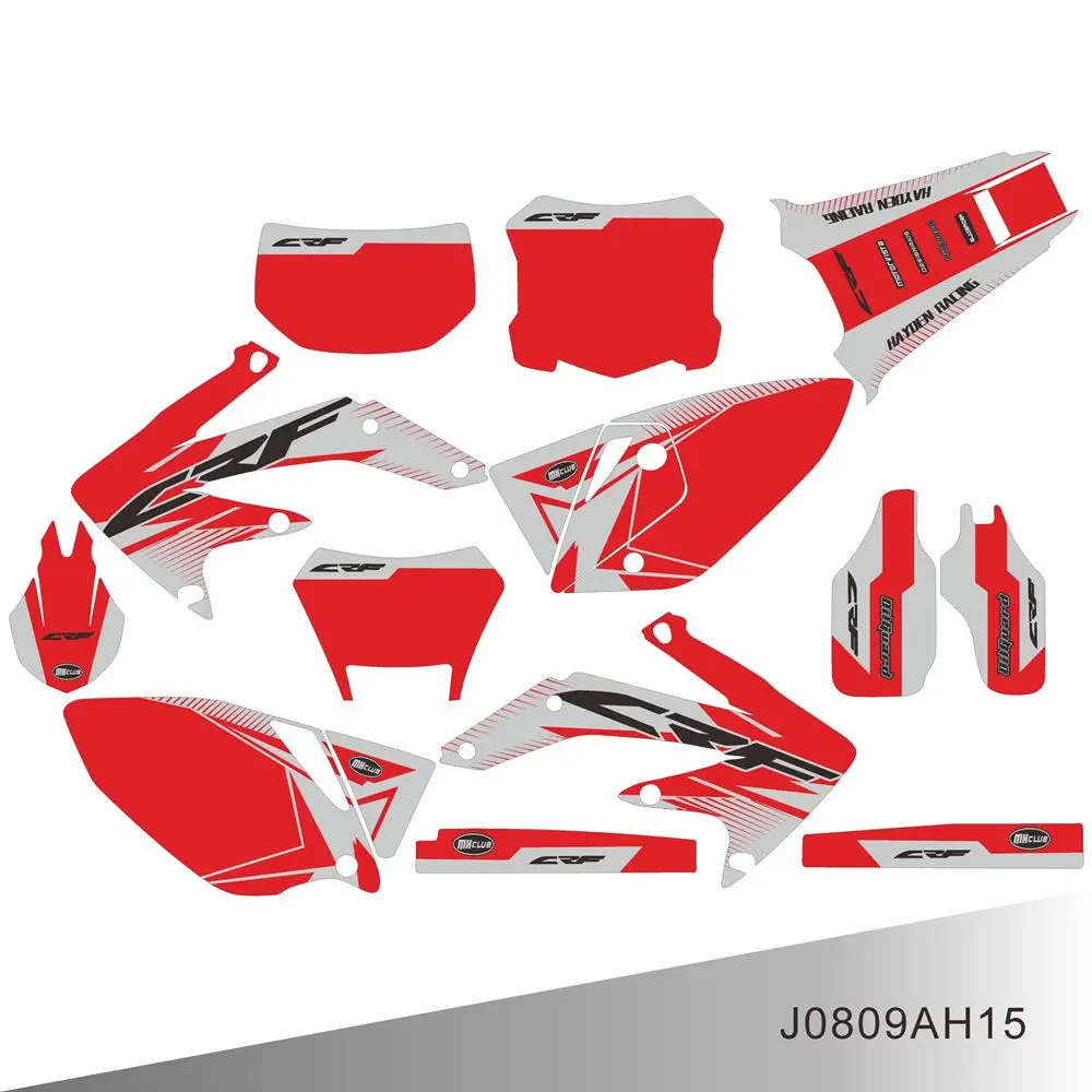 For HONDA CRF 450X CRF450X 2005-2016 Graphics Decals Stickers Motorcycle Background Custom Number Name