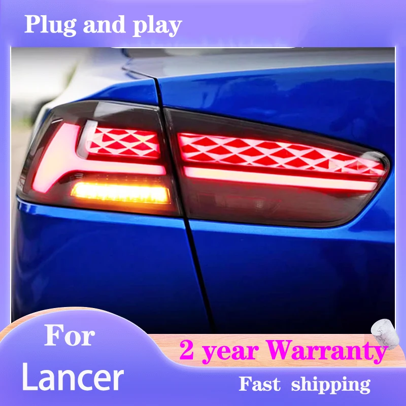 

Стайлинг автомобиля для Mitsubishi Lancer, задний фонарь 2009-2016 Lancer EX, задние фонари DRL, противотуманный тормоз, указатель поворота, задний ход