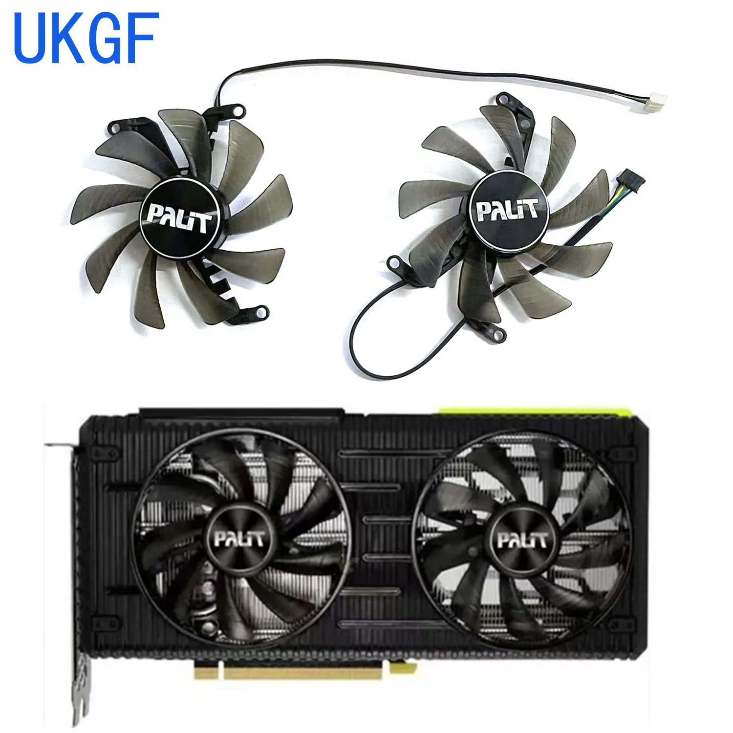 

FY09015M12LPA TH9215S2H-PAA Graphics Cooler Fan For Kuroutoshikou Palit GeForce RTX3050 RTX 3060 3060 Ti Dual OC Video Replace