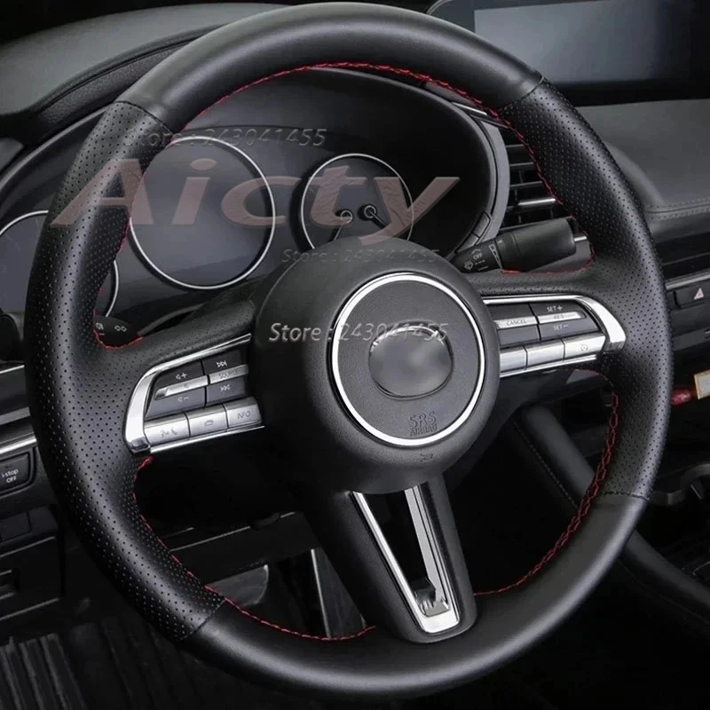 For Mazda 3 Axela BP CX-30 DM cx-50 2024 Steering Wheel Trim Circle Sequins Ring Cover Button Decoration Accessories