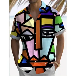 Men's Shirt Summer Casual Fashion Short Sleeved Shirt For Men Loose Breathable Hawaiian Shirt Man Casual Men's Clothing Top