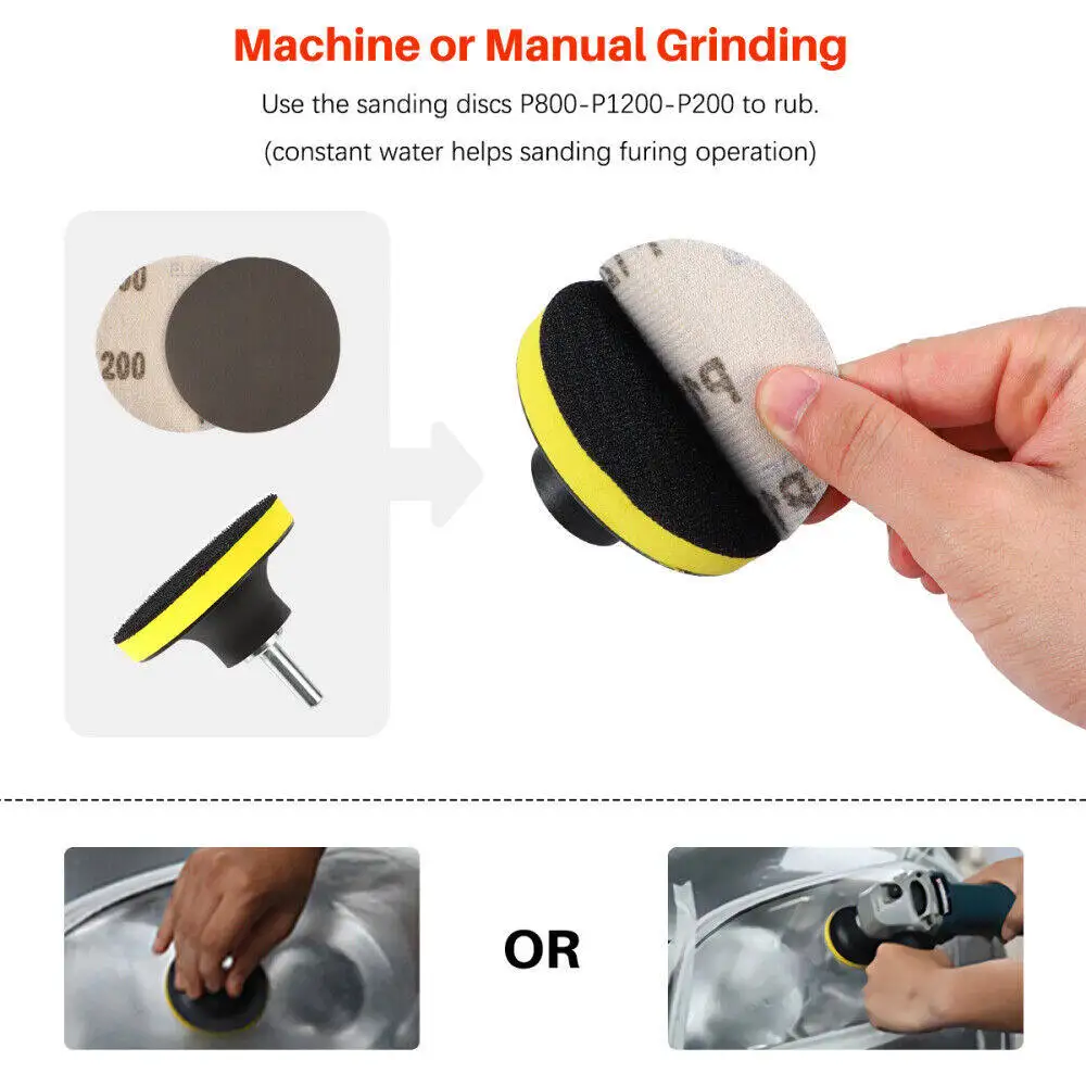 16pcs Car Headlight Lens Restoration Repair Kit Polishing Cleaner Cleaning Tools Headlight Restoration Kit