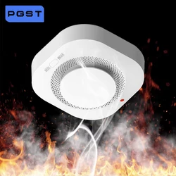 PGST Independent Smoke Detector Sensor Fire Alarm System for Home Office Security Smoke Alarm Fire Protection