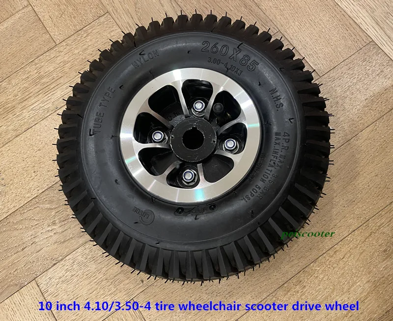 10 inch 4.10/3.50-4 tire 260x85 tyre for wheelchair robot scooter motor drive wheel phub-10uw