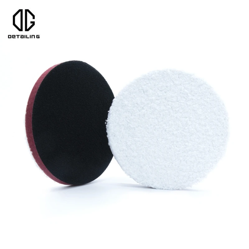 DETAILING 3/5/6inch Wax Microfiber Buffing Pad Microfiber Polishing Pad Ultra soft  Microfiber cutting pad