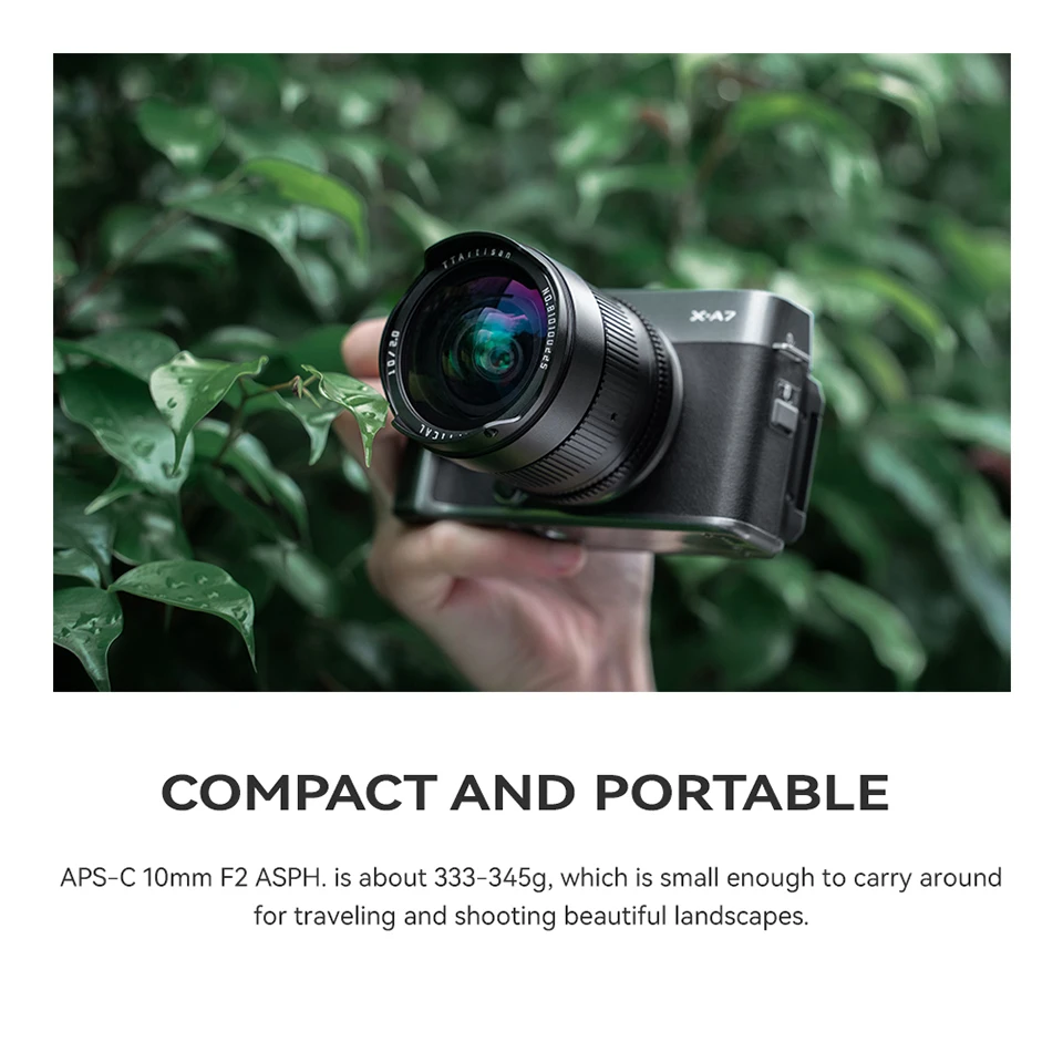 TTArtisan APS-C 10mm F2 105° Ultra-wide Angle Lens Nearly Zero Distortion with Filter Holder Rubber Lens Cap E XF Z RF M43 Mount