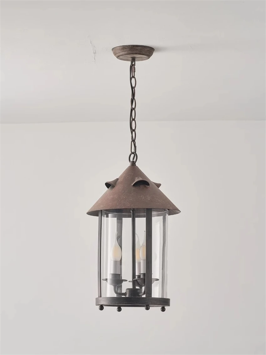 

Американский винтажный подсвечник в стиле лофт, стеклянные подвесные светильники, дизайн крыши, деревенское украшение, освещение прохода, коридора, лампы для столовой