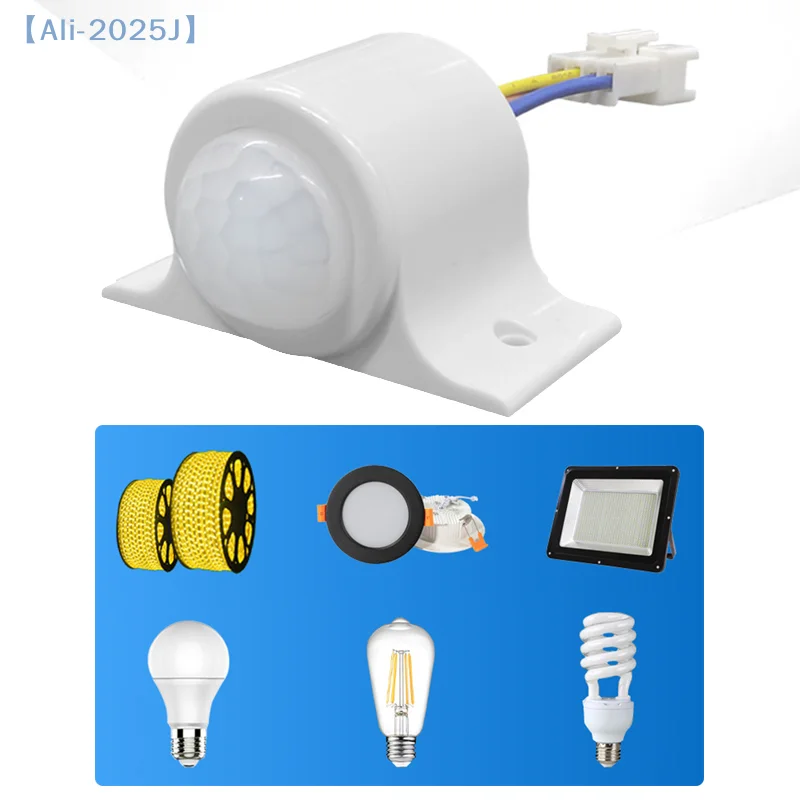 【J】1 Pcs PIR Sensor Interruptor Detector de Movimento IR Interruptor de Lâmpada de Indução Infravermelha 220V 110V Para Luz LED Fluorescente Downlight