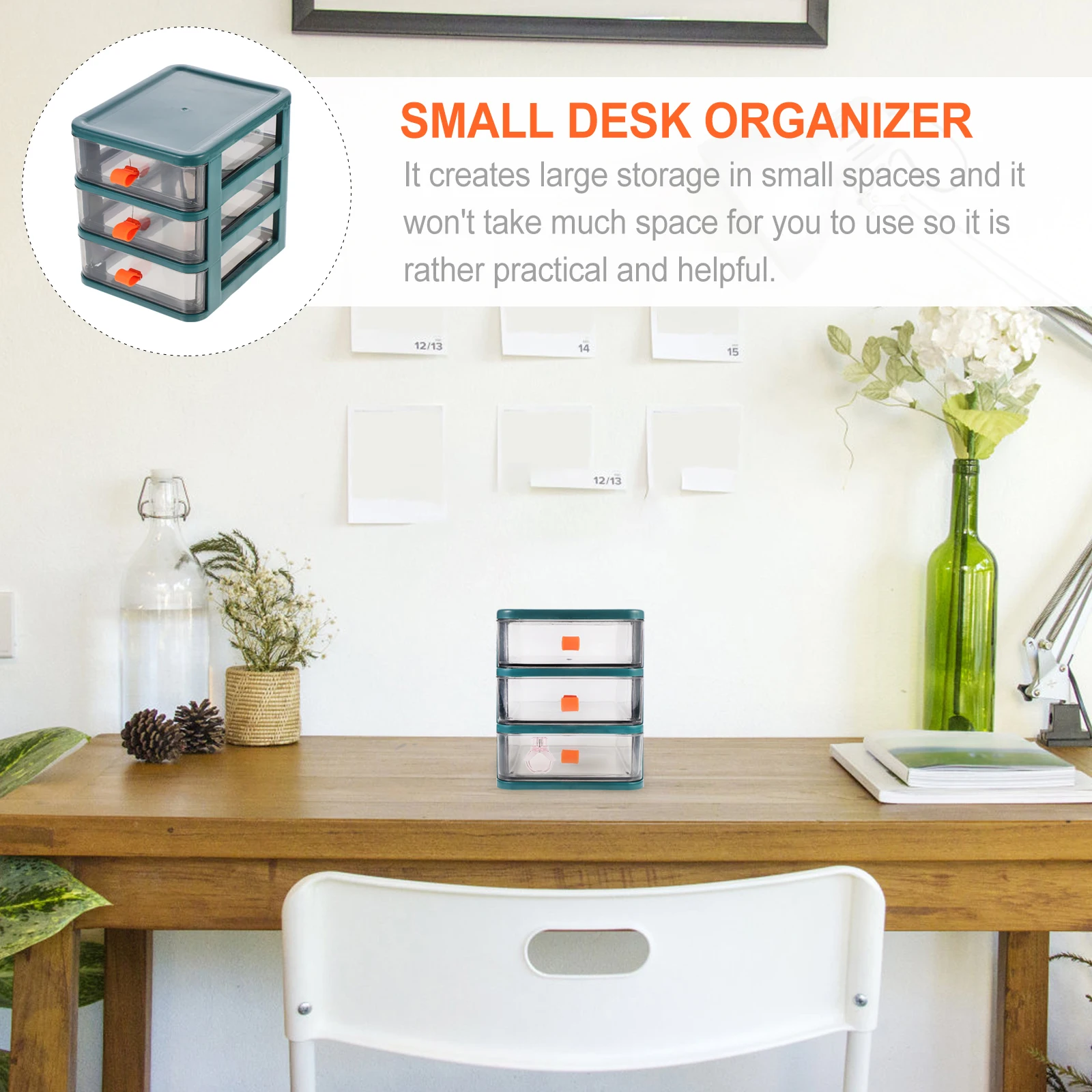 

Multifunctional Drawer Storage Box Desktop Organizer Office Supplies Stationery Storage Transparent Jewelry for Study