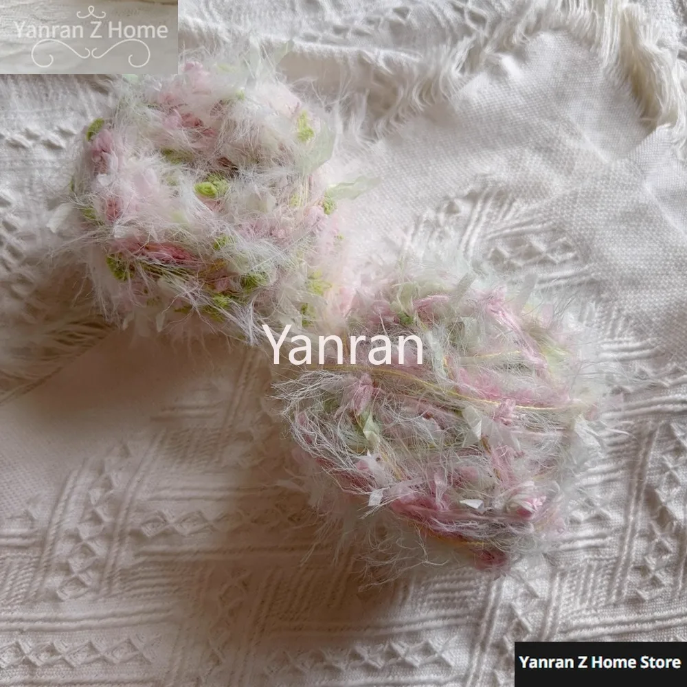Fil mélangé à la main rêveuse, 50g, grand papillon, doux, décroissant, sacs au crochet, manuels, fil décoratif, nouvelle série