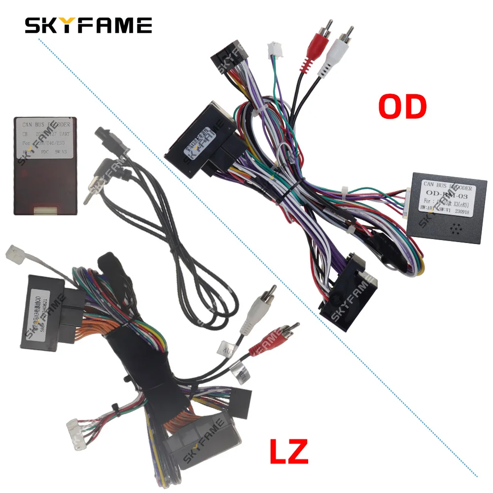 

SKYFAME 16-контактный автомобильный стерео жгут проводов адаптер Canbus Box кабель питания декодер для BMW X3 E83 OD-BW-03