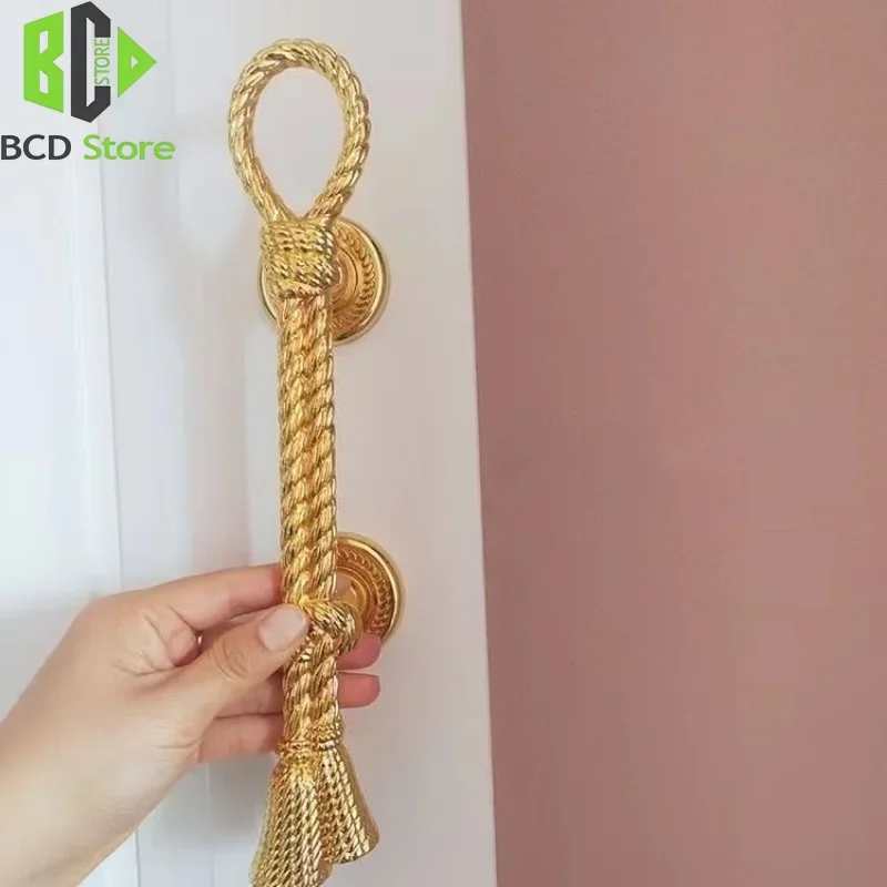 BCD 1PC Antyczna zielona brązowa klamka do drzwi przesuwnych drewnianych i szklanych w stylu chińskim i hotelowym KTV Design