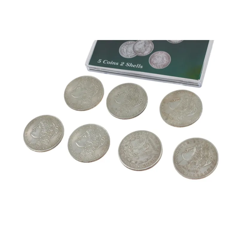 ovo-store-morgan-coin-set-5-coins-1-head-1-tail-cover-coin-matrix-magic-prop-brass-version