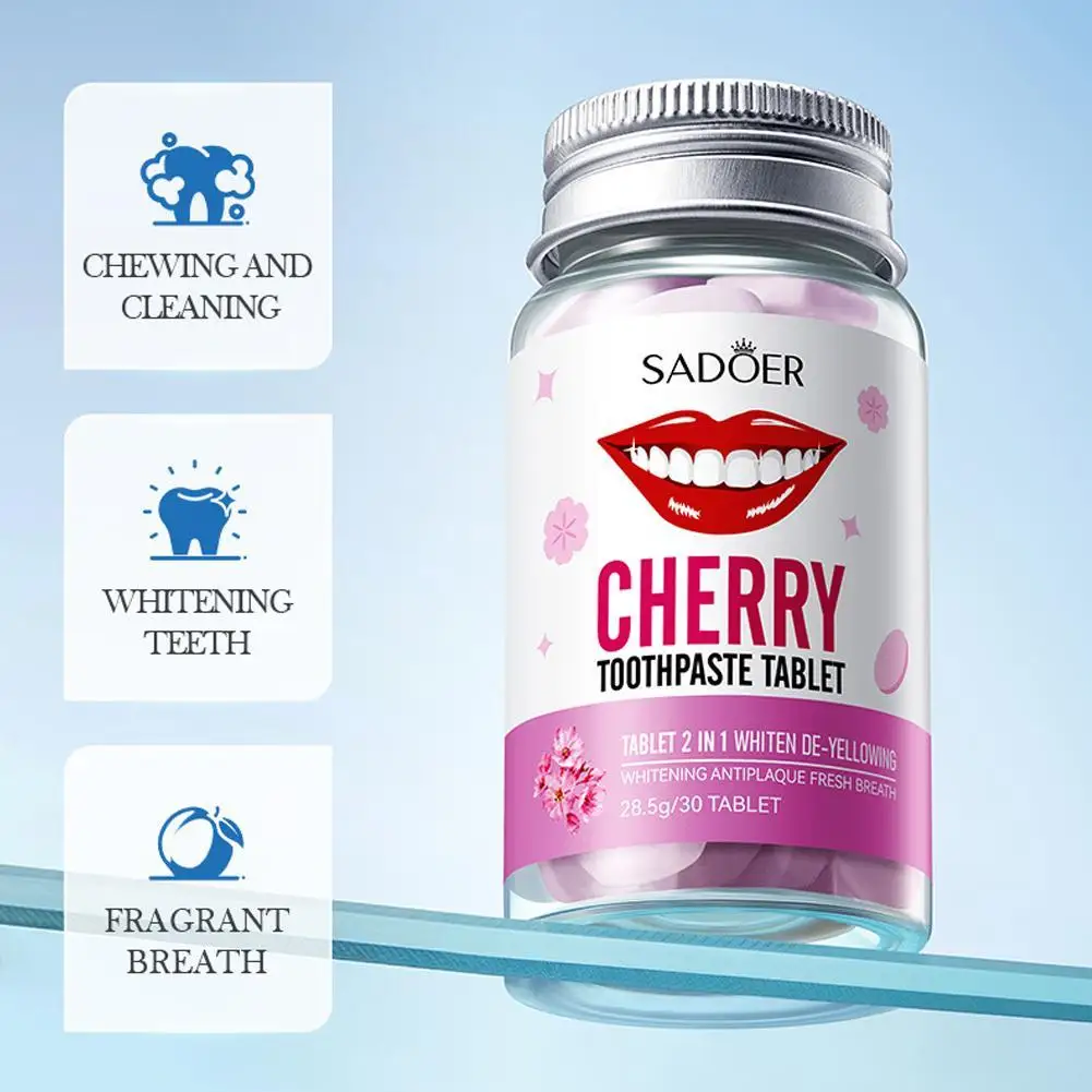 SADOER Minz-Zahnpasta-Tabletten mit Minzgeschmack für Frischen Atem, Mundpflege, Rauchentfernung, Zahnaufhellung und Entfernung von Verfärbungen, 1 Stück – Detail 8