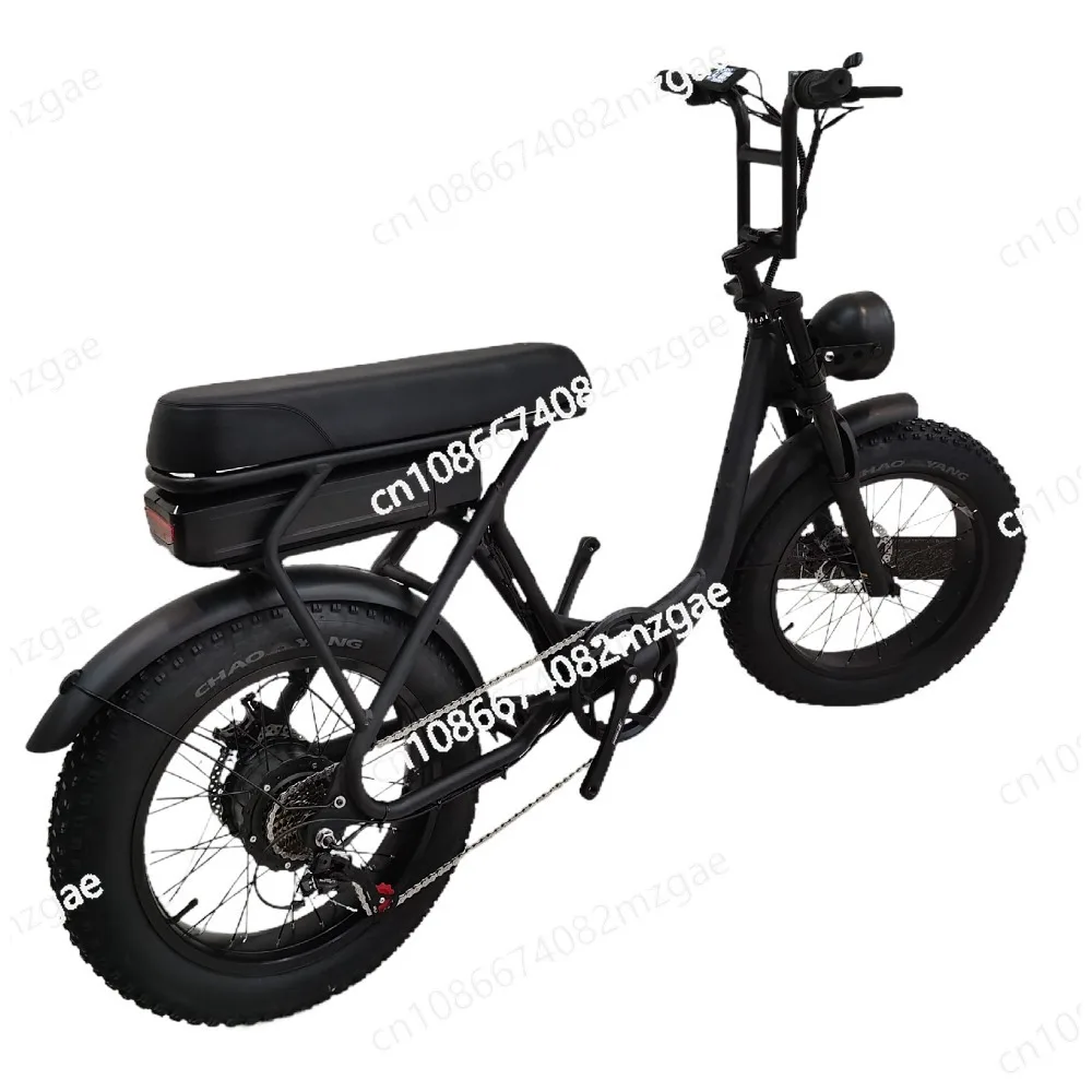 16 inch dual drive snow electric bicycle dual motor snow electric bicycle retro dual motor electric vehicle