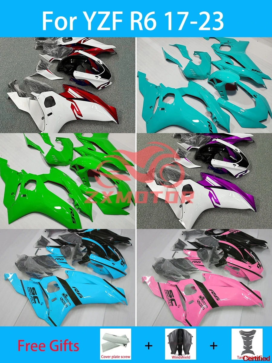 Fit For YAMAHA YZFR6 17 18 19 20 21 22 23 Fairing Set YZF R6 2017-2023 ABS Bodywork Kit Motorcycle Fairings