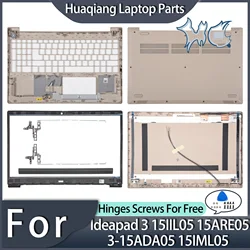 Laptop Housing Case For Ideapad 3 15IIL05 15ARE05 3-15ADA05 15IML05 15ITL05 2020 LCD Back Cover Bezel Bottom Hinges Gold