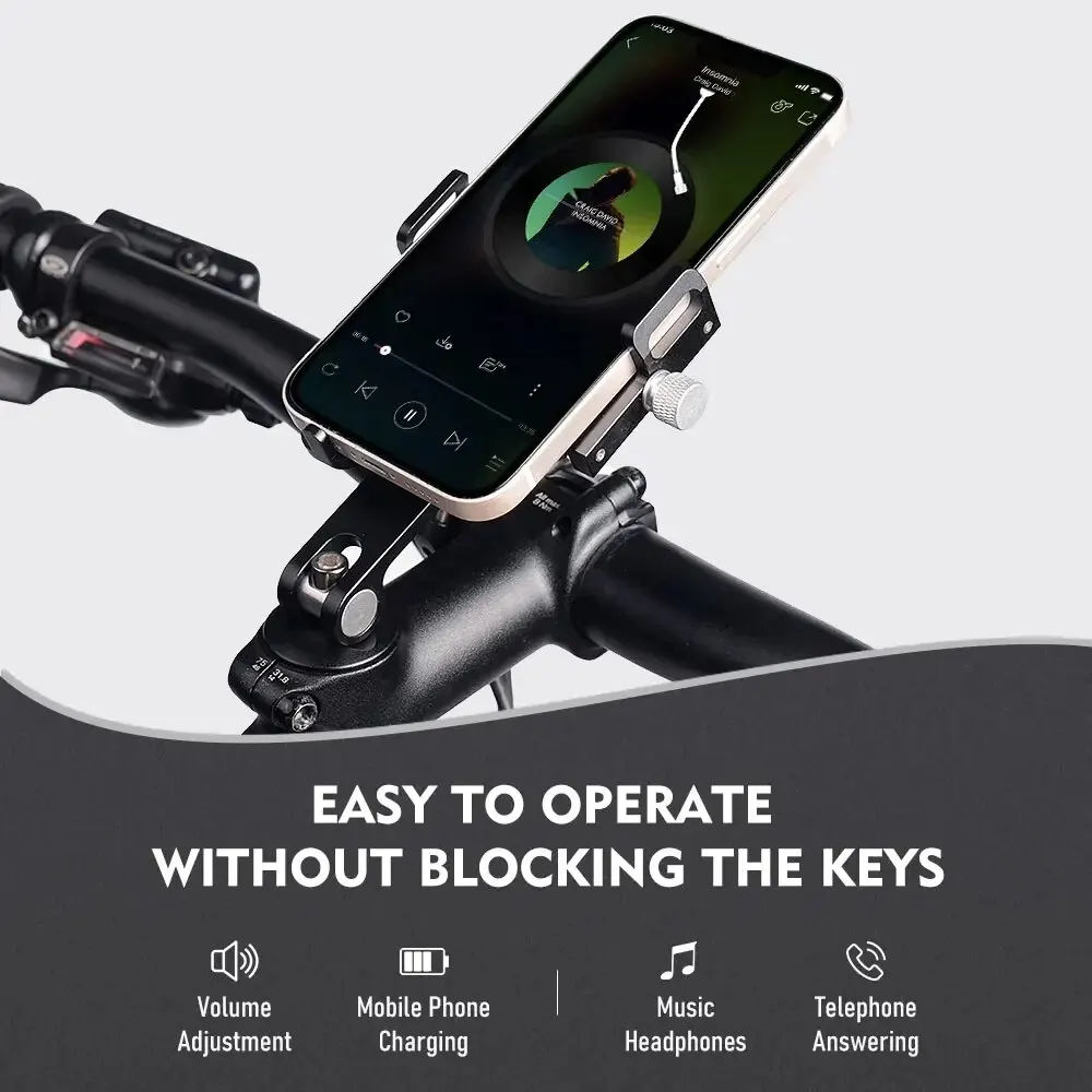 ThinkRider MTB Phone Mount Stand Bicycle Holder 270° Rotatable Aluminum Adjustable Bike Phone Holder Non-slip