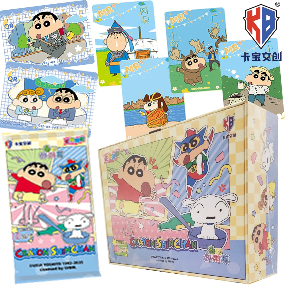 

KABAO Original Crayon Shin-chan Exquisite Cards Anime Spring Outing Series Warm and Happy Family Character Cards Boys Girls Gift