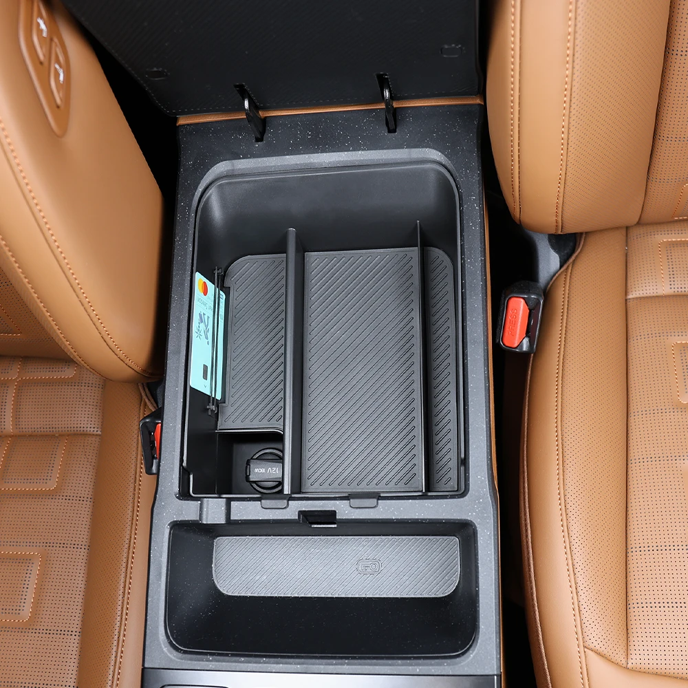 For Kia TASMAN 2025 2026 Car Tuning Center Console Storage Box Central Armrest Tray Cup Holder Accessories