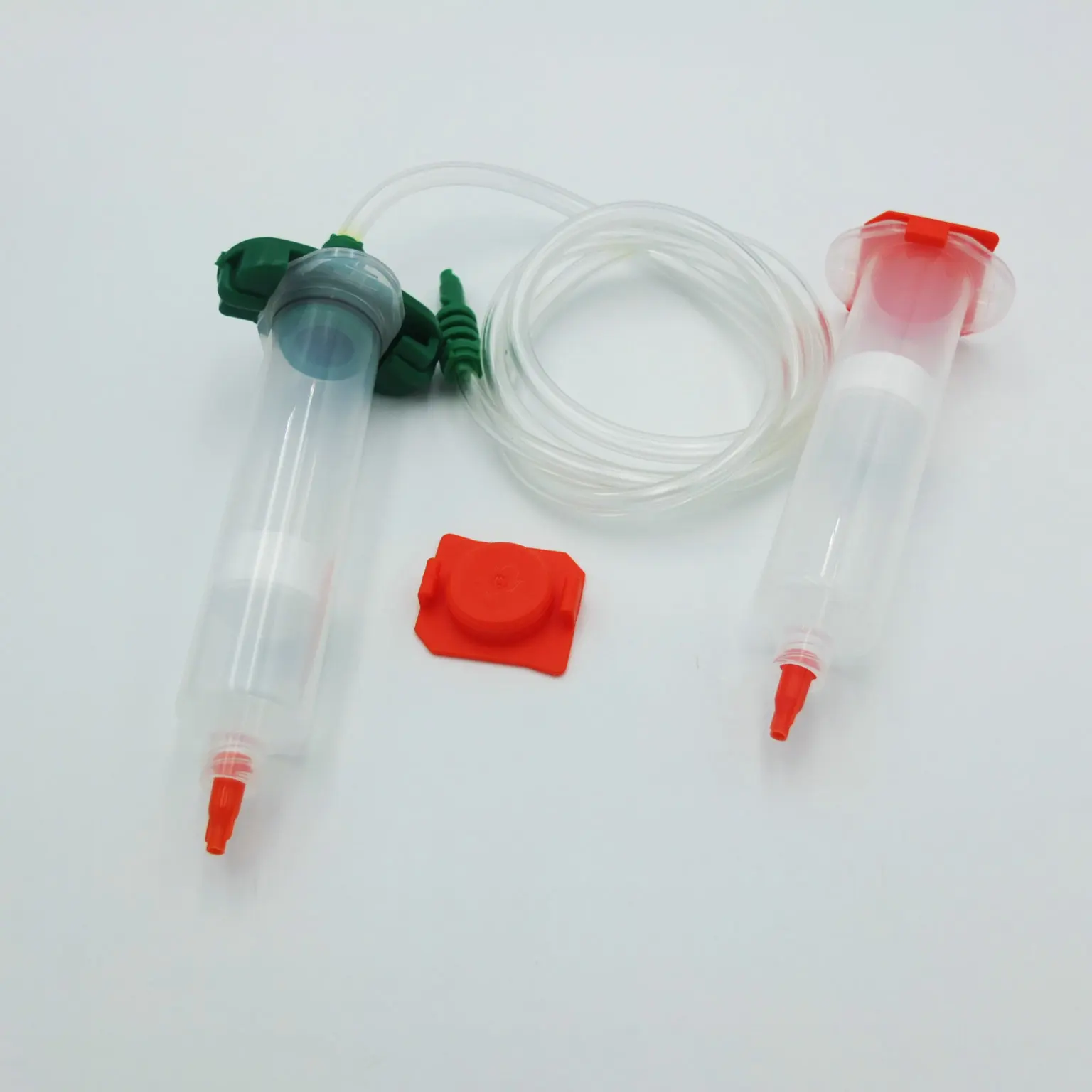 50sets/lot ,a set (as photo)= 1piece 30cc Adapter Assembly + 2pieces 30cc air syringe barrels