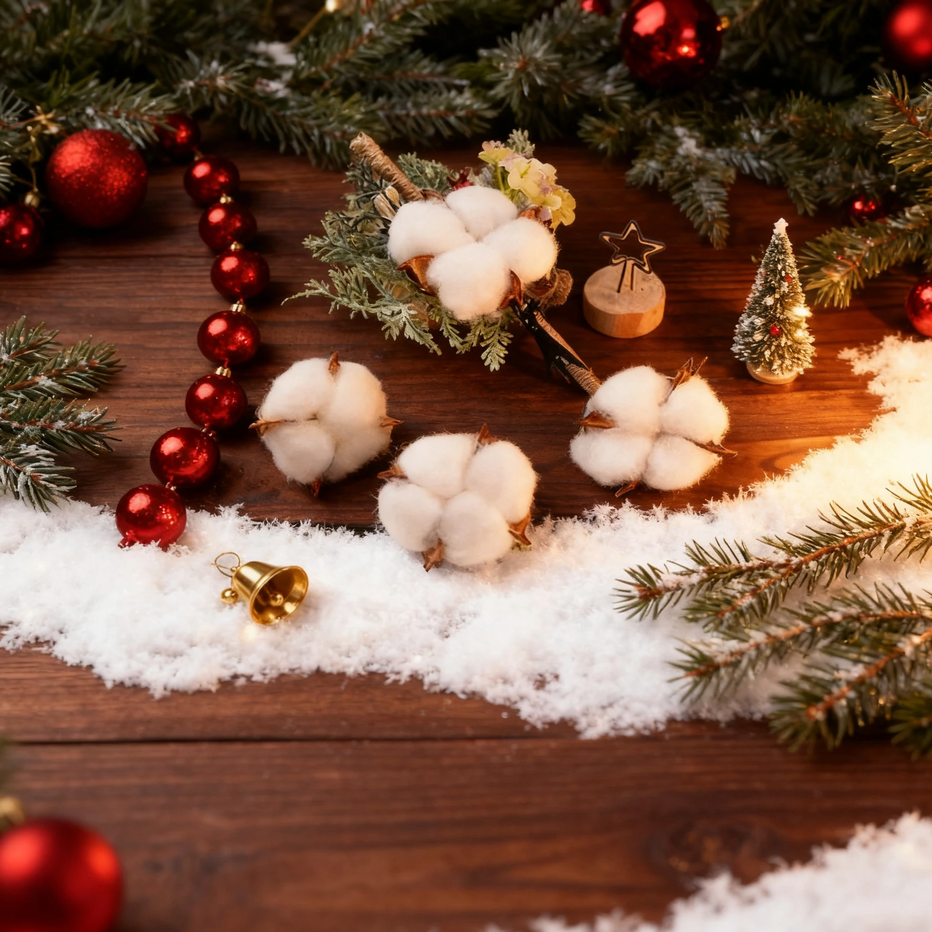 

50/100Pcs Artificial Flowers Fake Cotton Ball Christmas Tree Plants Wreaths Wedding Home Room Table Lovely Warm Atmosphere Decor