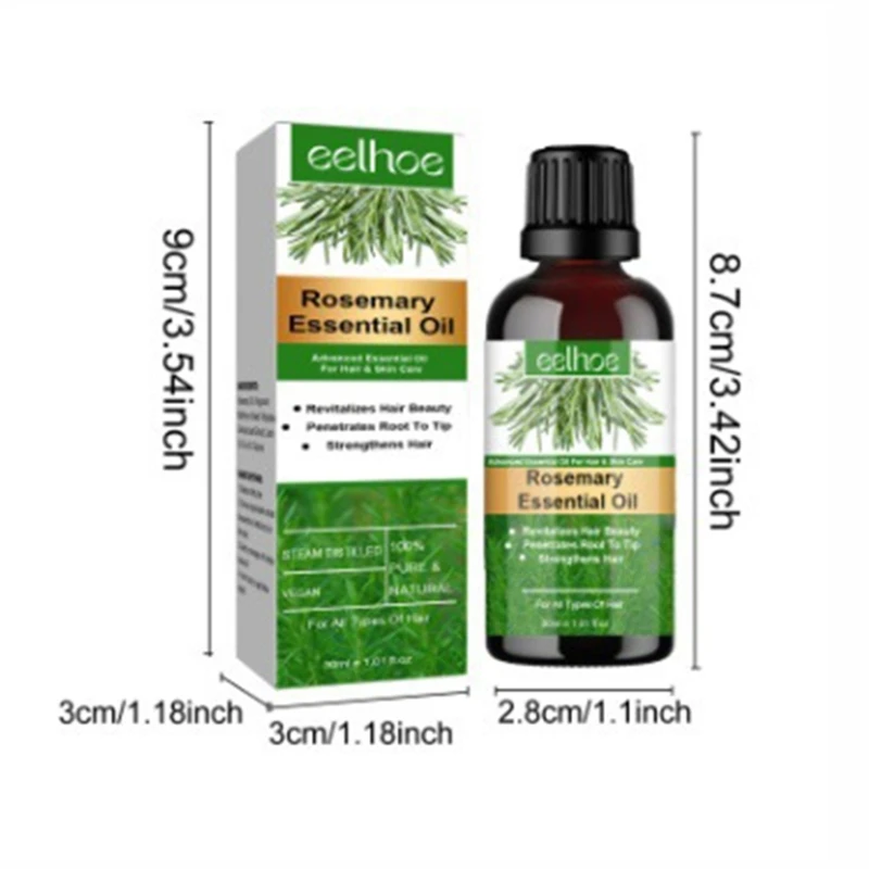 น้ำมันบำรุงผมโรสแมรี่ส่งเสริมการเจริญเติบโต ลดผมร่วง การดูแลเส้นผมที่มีน้ำหนักเบาและไม่เหนียวเหนอะหนะ