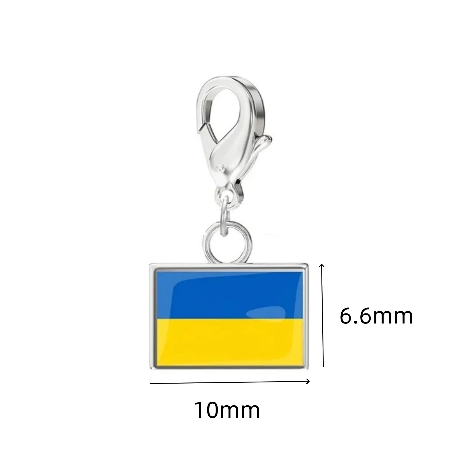 Flaggen-Karabinerhaken Stahlanhänger Edelstahl Mode Französische Deutsche Nationalflagge Anhänger DIY Armband Schlüsselanhänger Geschenk – Detail 5