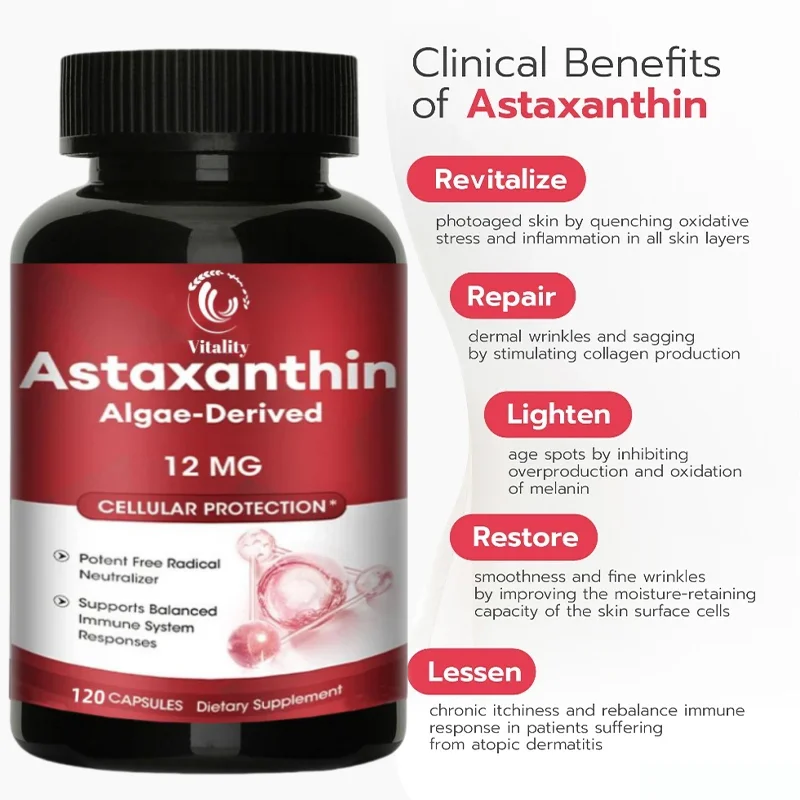 Astaxanthin Extract Capsules Promotes Cardiovascular Health and Accelerates Metabolism Antioxidant Supplement