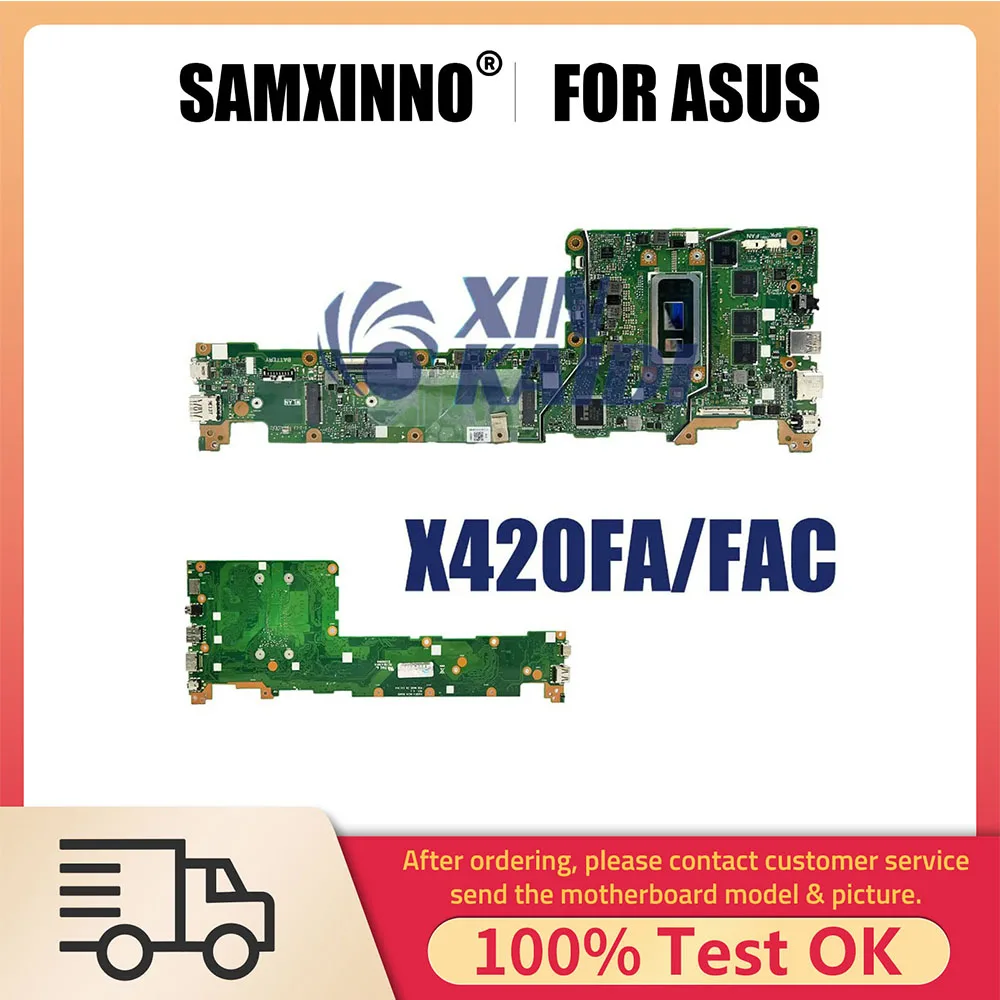 Notebook Motherboard For Asus Vivobook 14 X420FA X420FAC F420FA A420FA X420F Laptop Mainboard I3 I5 I7 CPU 4G 8G 16G RAM