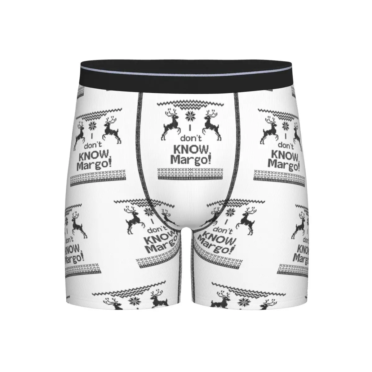

Long Boxer Underpants Shorts Christmas Vacation I Don't KNOW Margo Panties Men's Underwear for Homme Man Boyfriend Gifts