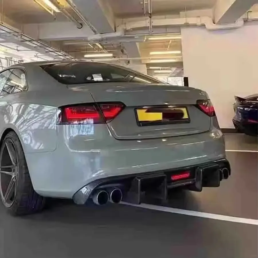 For Audi A5 S5 Coupe 2009-2011 1-door Carbon Fiber Car Rear Bumper Diffuser Rear Splitters Spoiler Back lip Car Accessories - view 2