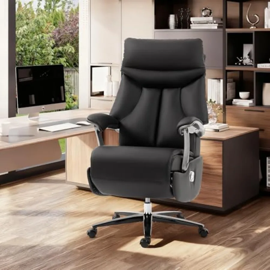 

Electric Executive Office Chair with Footrest, 400LBS Big and Tall Office Chair, Comfortable Ergonomic Recliner Chair for Home