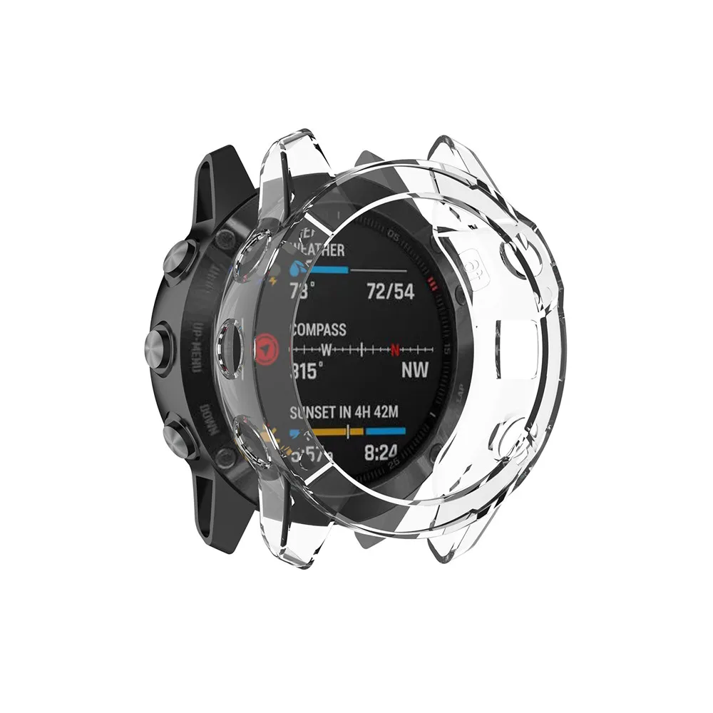 Schutzhüllen für Garmin Fenix 6 Fenix 6S 6X Weiche Kristallklare TPU-Schutzhülle Rahmen Smartwatch-Zubehör Schale – Detail 7