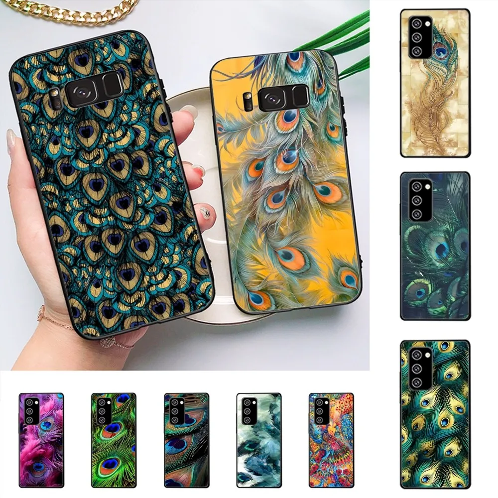 Peacock Feather Phone Case For Samsung J 7 Plus 7core J7 Neo J6 Plus Prime J6 J4 J5 Mobile Cover