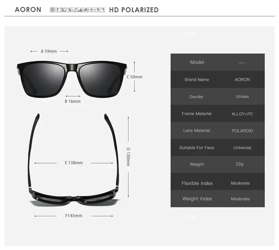 

XUKA Sunglasses Fashion Women Men Ultra light Frame UV400 Prescription Glasses Retro Square Polarized Myopia-0.50 to -6.0