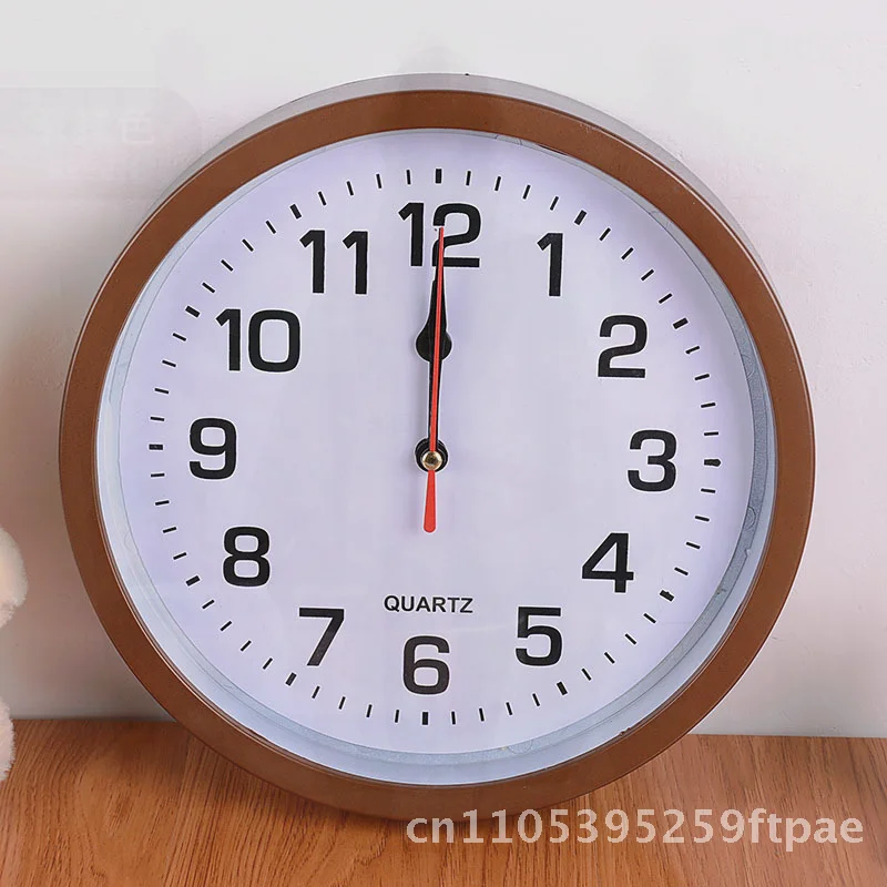 European Antique Style Wall Clock Fashion Creative round Shape Bedroom Living Room Decor Simple Quartz Movement Battery Powered