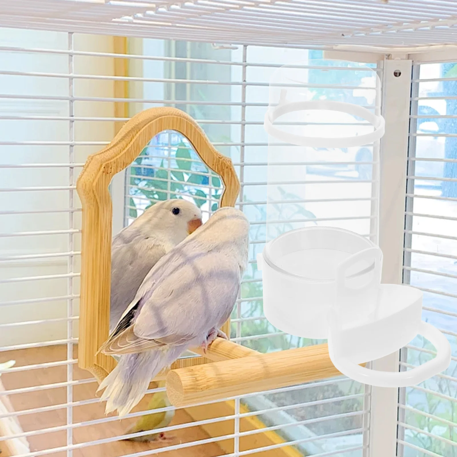 

480Ml Automatic Parrot Water Dispenser Large Capacity Food Grade Safe Easy Install For Bird Cage Pets Small Animals Hamster