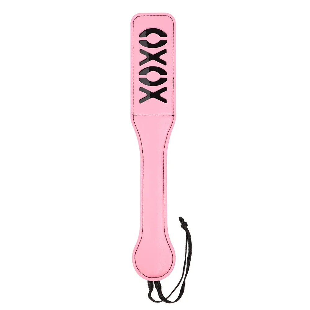 Spanking XOXO Paddle para mulheres adultas, prazer sexual, chicote e colheita de couro PU, acessórios Bondage, brinquedos SM