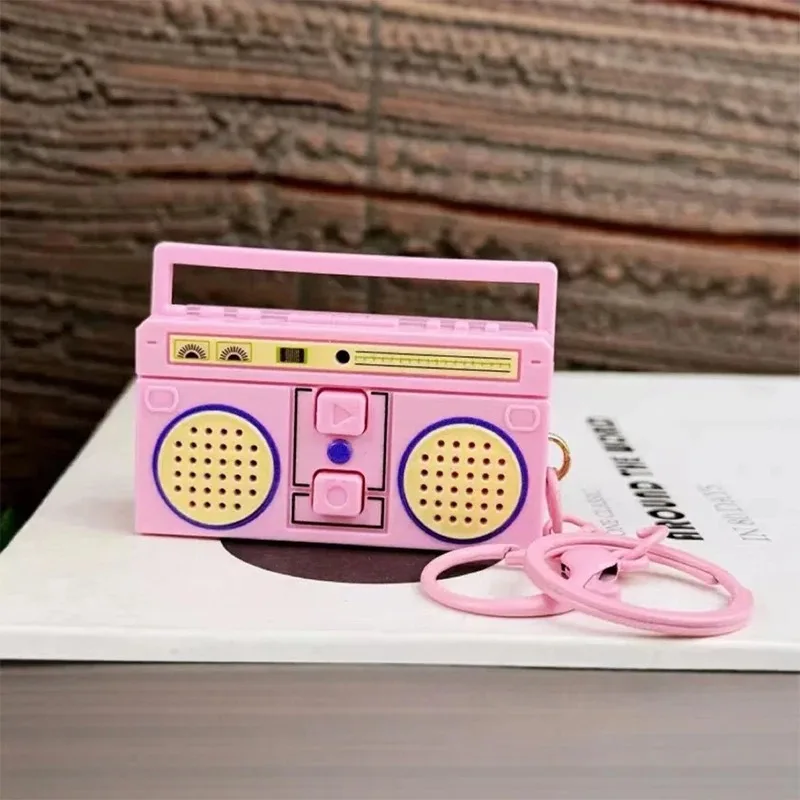 Mini-Retro-Recorder-Schlüsselanhänger kann Musik aufzeichnen und spielen, lustiger Spieluhr-Anhänger, personalisiertes Paar-Geschenk