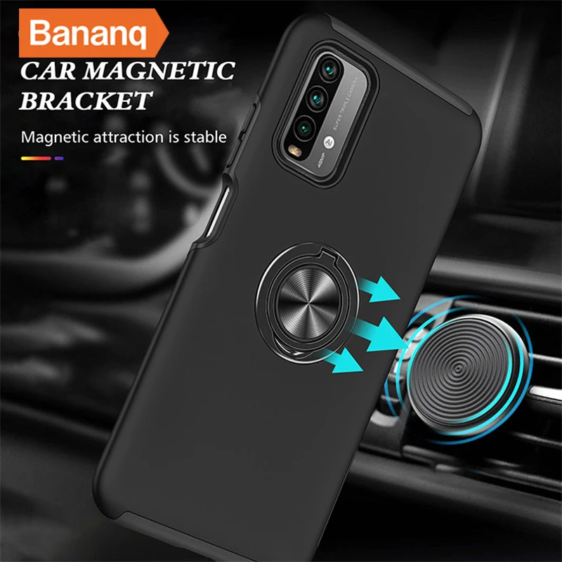 Bananq Shockproof Case For Redmi 13C 12 10C Note 13 12 11 Pro Plus 11S Ring Holder Cover For Xiaomi 11T Poco M6 M4 X6 X4 Pro 5G