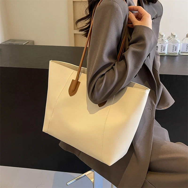 Zipper Tote Bags Solid Women\'s Bags on Sale 2024 High Quality PU Handbag Sewing Thread New Shoulder Bags Bolsas Feminina