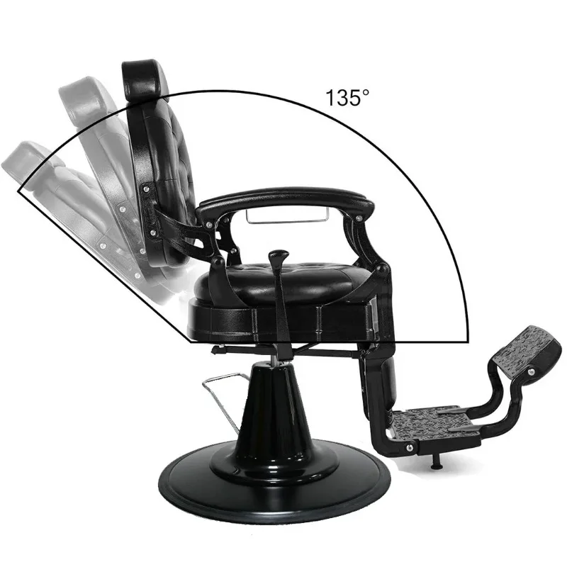 Retro Metal Barber Chairs Salon furniture Reclining Hairdressing Beauty Hair vintage cadeira de barbeiro silla de peluquero