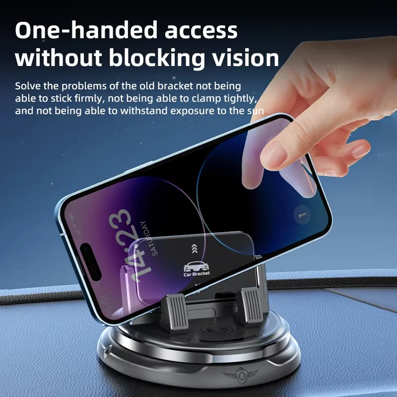 Lcars Adjustable Angle Rotating Car Mount, Non-Slip and Wear-Resistant, Placed on the Car Dashboard, Navigation Holder + Multifunctional Interior Accessory for Parking and Leaving a Number