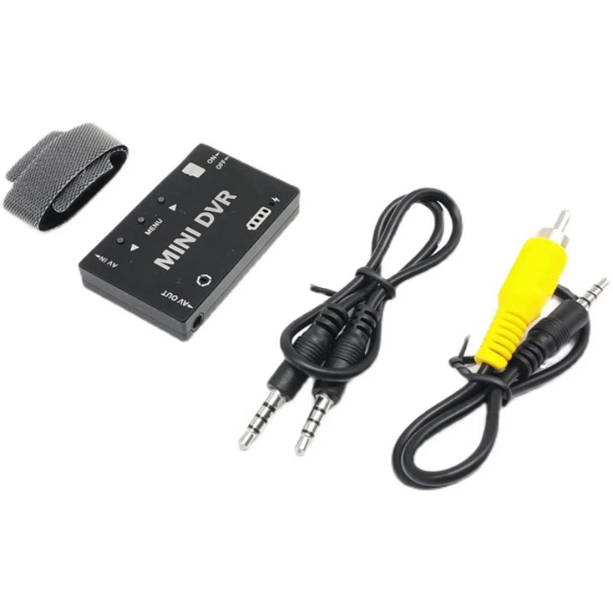 Mini grabadora de Audio y vídeo DVR FPV NTSC/PAL, batería integrada de 3,7 V y 400mah para multicópteros FPV RC, Monitor de gafas VR, color negro