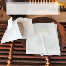 500pcs/lot Pyramid Nonwoven Fabric Empty Tea Bags Filter String with White Tag Teabag Customized logo