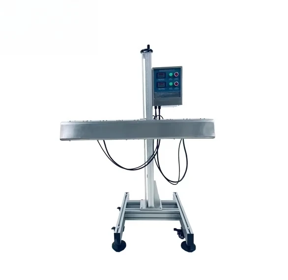 nuous Induction Sealing Machine for Plastic Bottle Caps Aluminium Foil for Food Beverage Packaging Including Cans